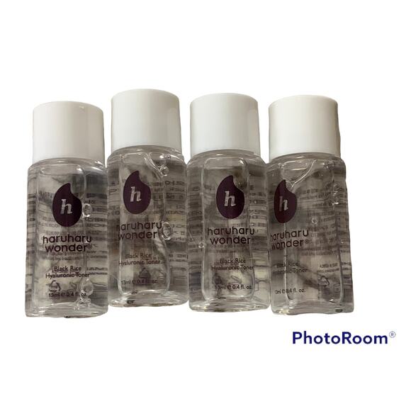 HARUHARU Wonder Black Rice Hyaluronic Toner Travel Mini 13ml/.4oz 4 Bottles - Picture 1 of 5